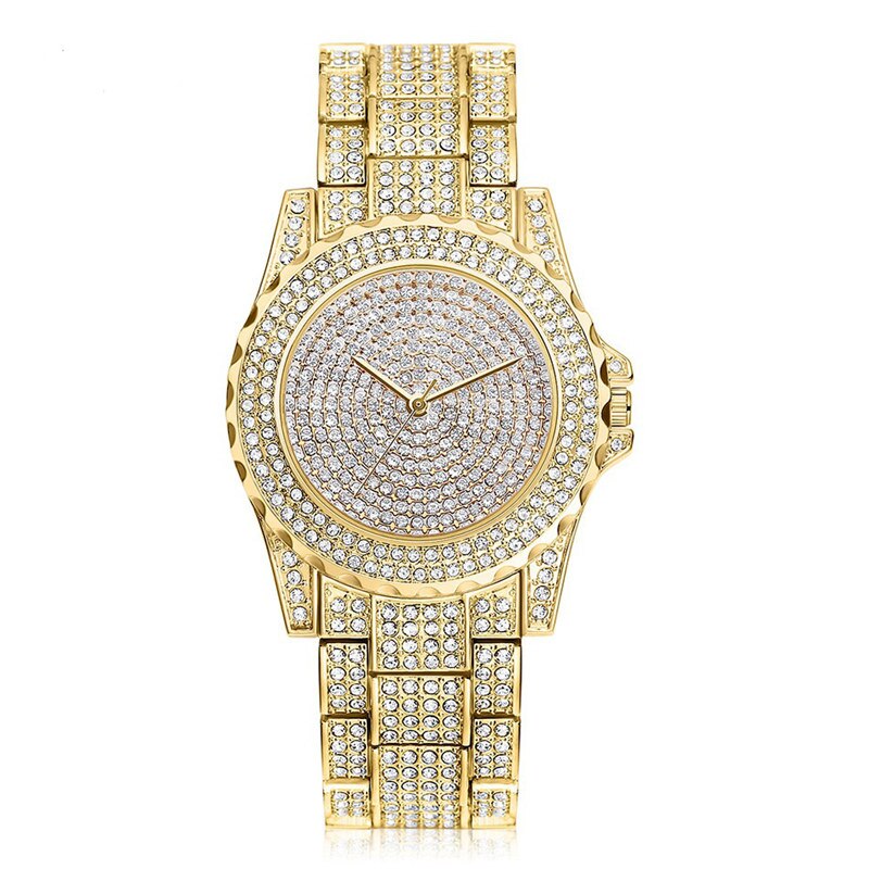 Women Silver Watches Bling Casual Ladies Clock Quartz Gold Wristwatch