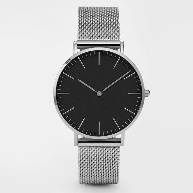 Women's Fashion Ultra-thin Stainless Steel Strap Quartz Watches Simple