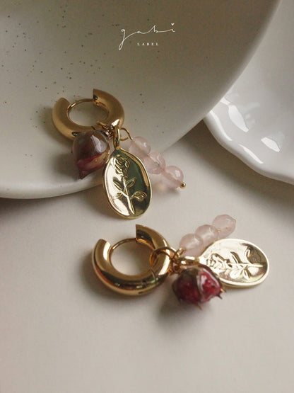 A Love Letter of Roses Chunky Hoop Earrings