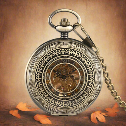 Mechanical Pocket Watch Fleur de Lys