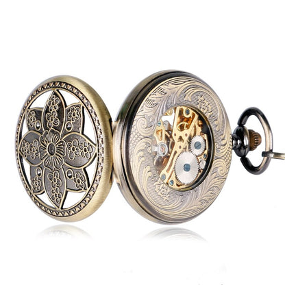 Mechanical Pocket Watch Floral