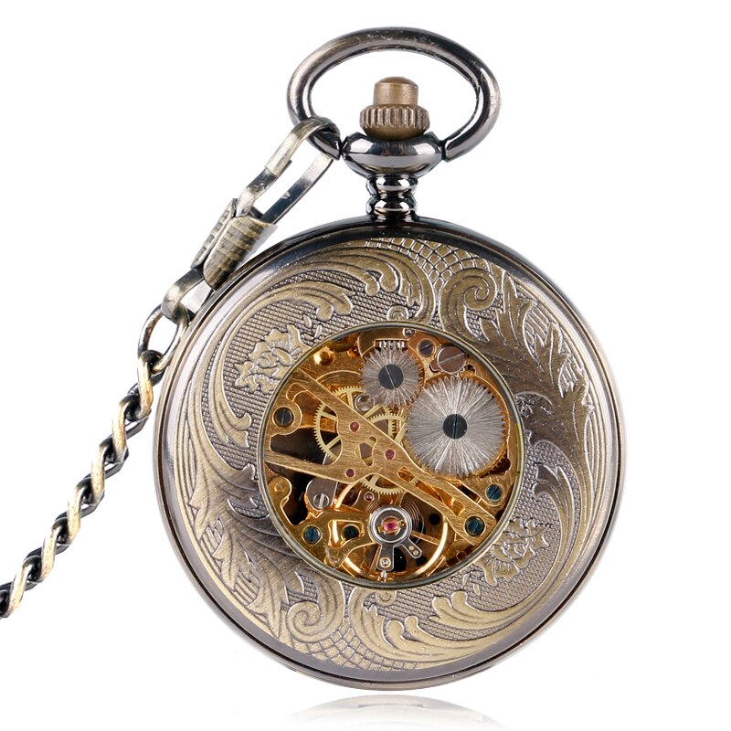 Mechanical Pocket Watch Floral