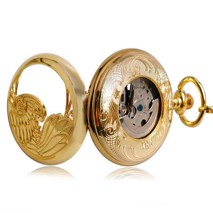 Mechanical Pocket Watch Golden Phoenix