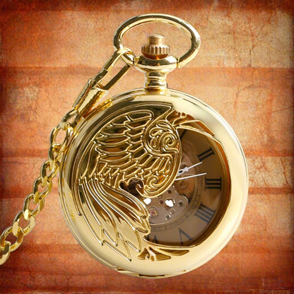 Mechanical Pocket Watch Golden Phoenix