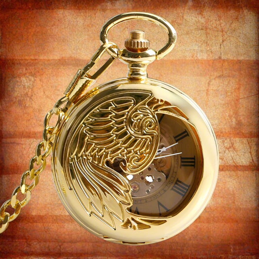 Mechanical Pocket Watch Golden Phoenix