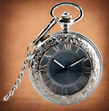 Mechanical Pocket Watch Sky Blue