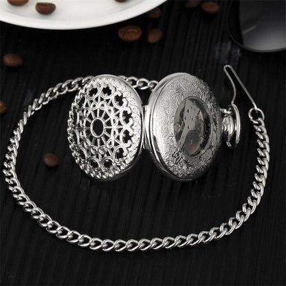 Mechanical Pocket Watch Spider Web