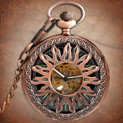 Mechanical Pocket Watch Sunflower