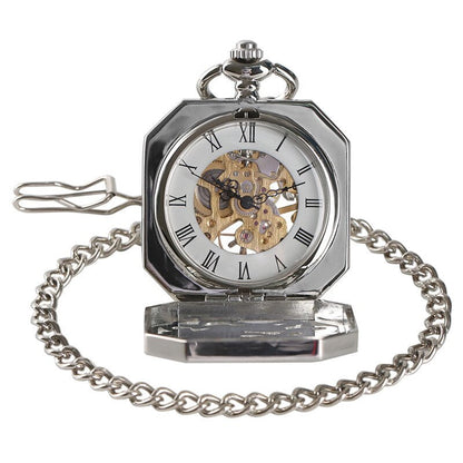 Mechanical Square Pocket Watch