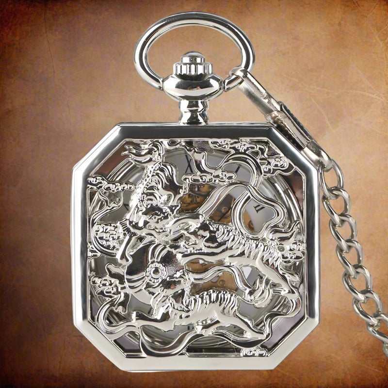 Mechanical Square Pocket Watch