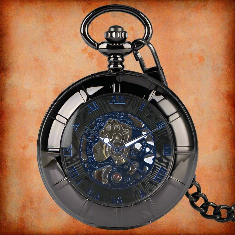 Mudder Steampunk Mechanical Skeleton Mocket Watch