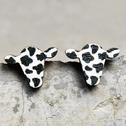 2 Pairs/Pack Leopard Print Lightning Bull Head Cross