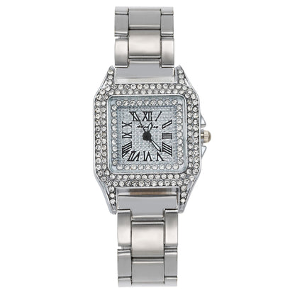 Women Watch Rhinestone Steel Quartz Fashion Wristwatch LLZ14210