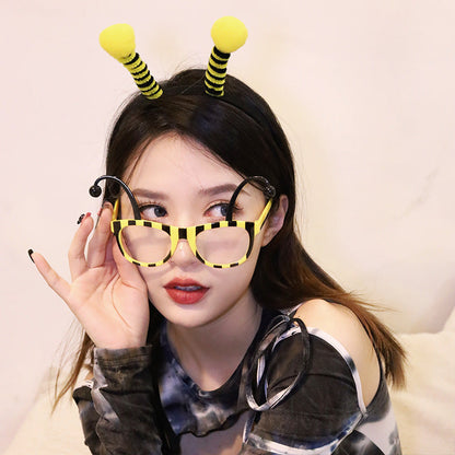 ABS Small Animal Hair Bands and Funny Glasses