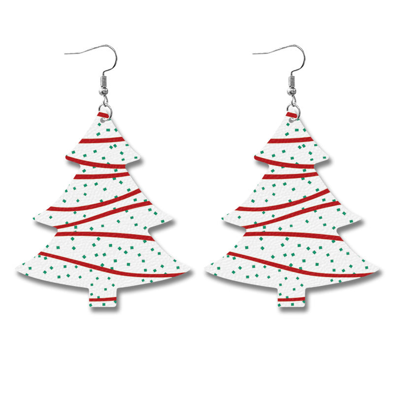 Western Style Christmas Tree Earrings