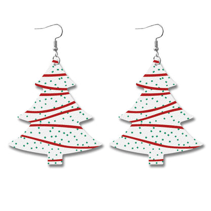 Western Style Christmas Tree Earrings