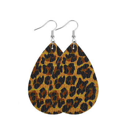 Western Style Leopard Print Cow Print Leather Double