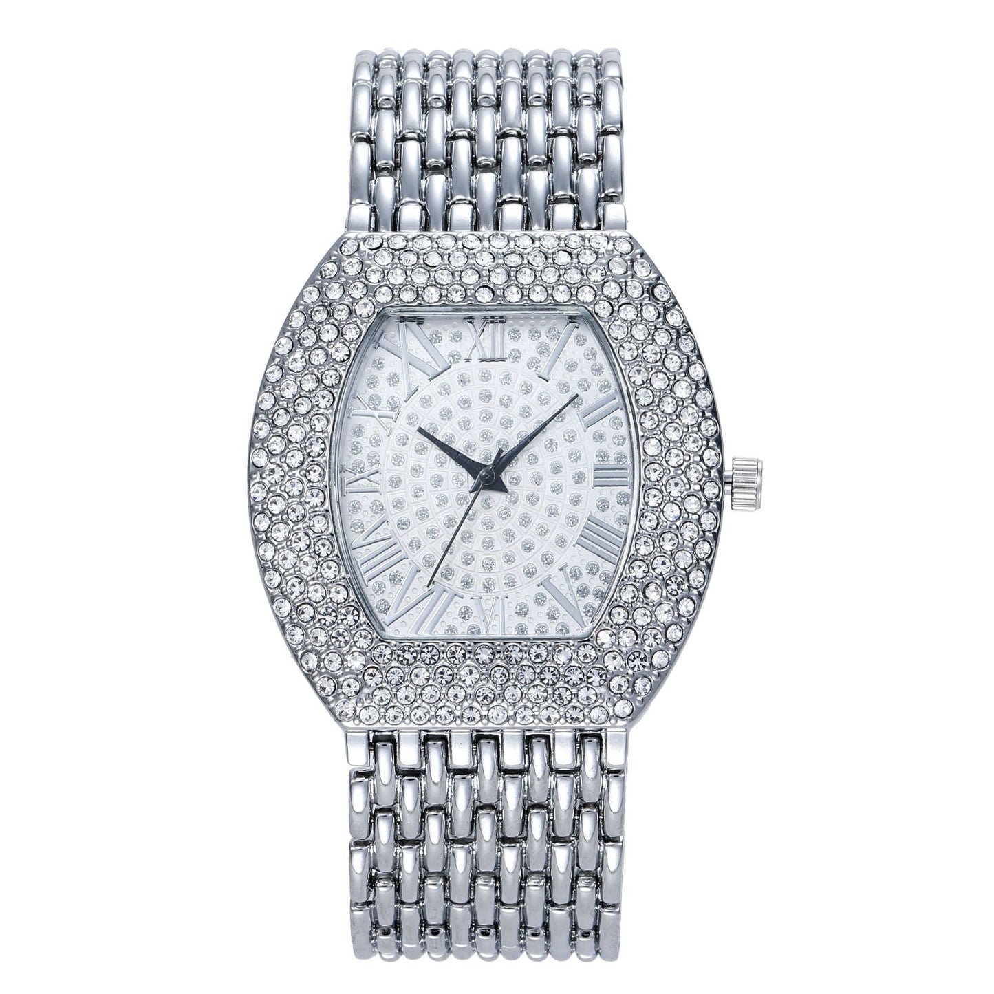 Women Watch Rhinestone Steel Quartz Fashion Wristwatch LLZ13894