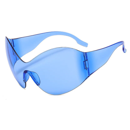 Y2K Future Technology Sense Frame Siamese PC Sunglasses