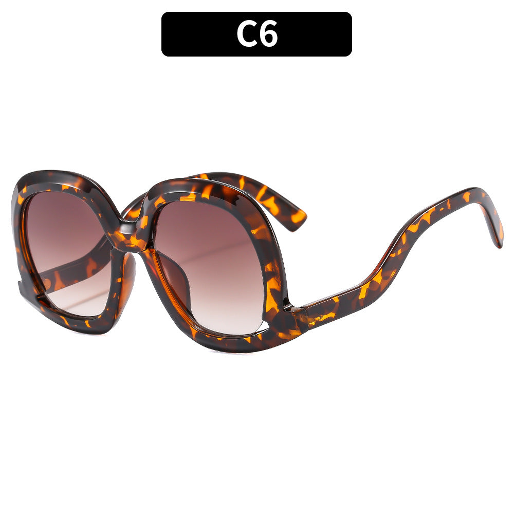 2023 PC Large Frame Irregular Frame Sunglasses