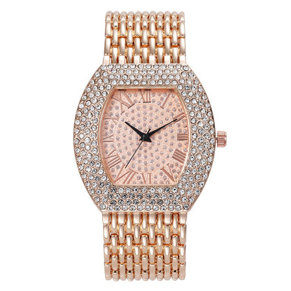 Women Watch Rhinestone Steel Quartz Fashion Wristwatch LLZ13894