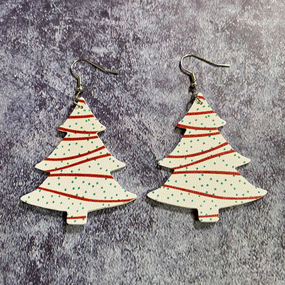 Western Style Christmas Tree Earrings