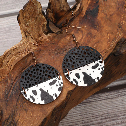 Western Style Cow Print Leopard Print Wood Chip