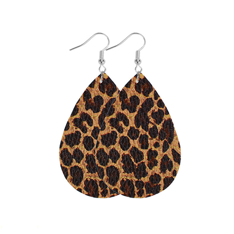 Western Style Leopard Print Cow Print Leather Double