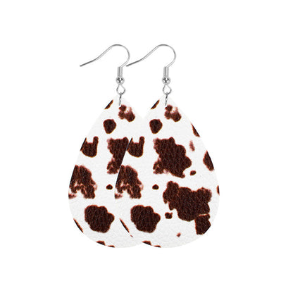 Western Style Leopard Print Cow Print Leather Double