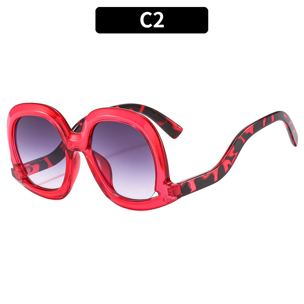 2023 PC Large Frame Irregular Frame Sunglasses