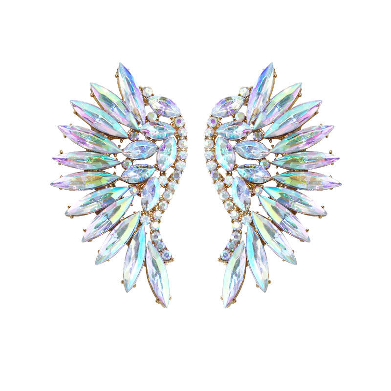 Vintage Super Sparkling Diamond Wing Earrings