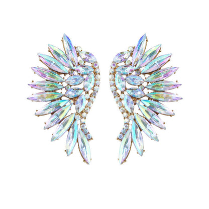 Vintage Super Sparkling Diamond Wing Earrings