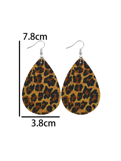 Western Style Leopard Print Cow Print Leather Double