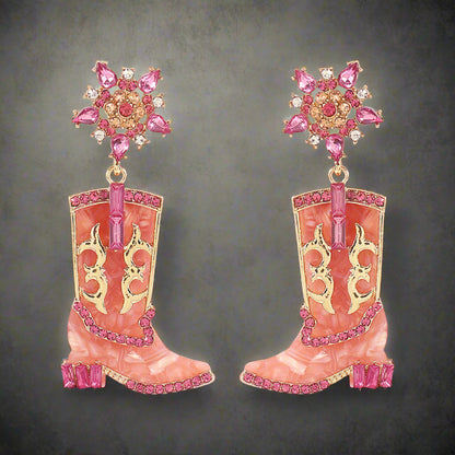 Western Cowboy Style Boots Diamond-Drip Oil Independence Day