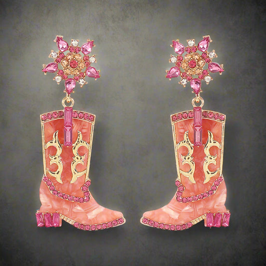 Western Cowboy Style Boots Diamond-Drip Oil Independence Day