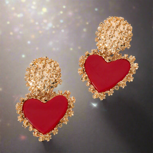 Alloy Valentine's Day Love Earrings