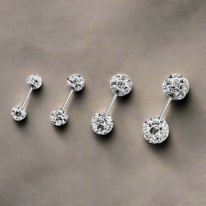 10PCS Soft Clay Full Diamond Ball Titanium Steel