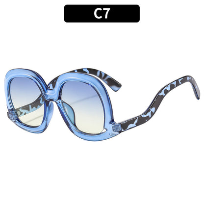 2023 PC Large Frame Irregular Frame Sunglasses