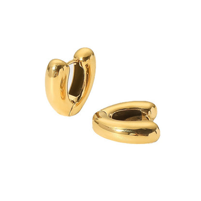 18K Gold Plated Stainless Steel Twisted Earrings