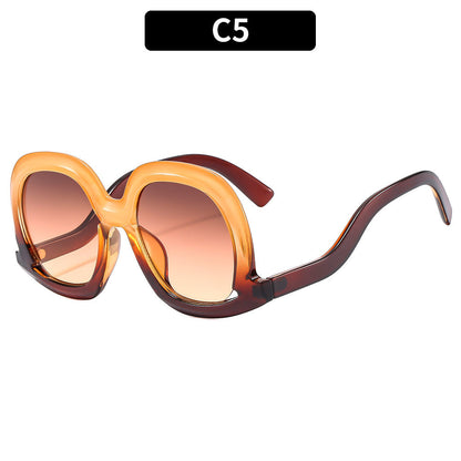 2023 PC Large Frame Irregular Frame Sunglasses