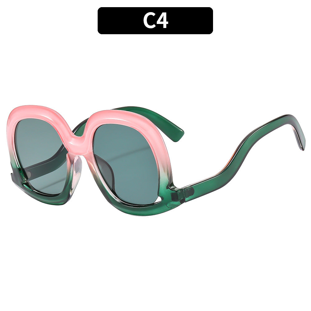 2023 PC Large Frame Irregular Frame Sunglasses