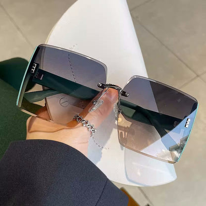 2023 PC Large Frameless Square Sunglasses