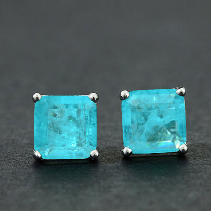 White Copper Studded Diamond Earrings