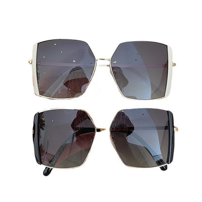 2023 PC Color Matching Frameless Large Frame Sunglasses