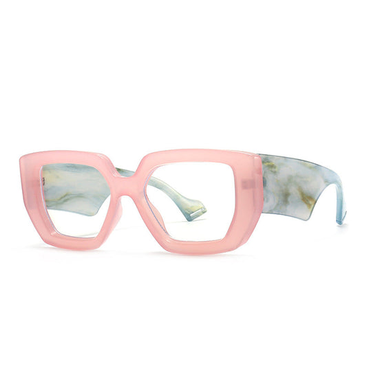 Anti-blue Light Ink Color Plain Mirror PC Sunglasses