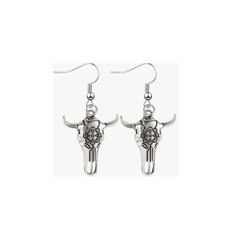 Vintage Western Denim Alloy Earrings