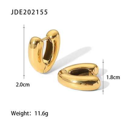 18K Gold Plated Stainless Steel Twisted Earrings