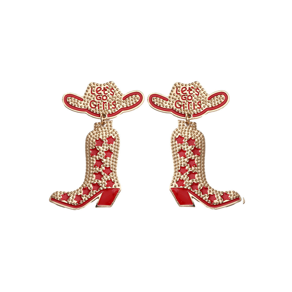 Western Cowboy Hats, Boots, Alloy Earrings