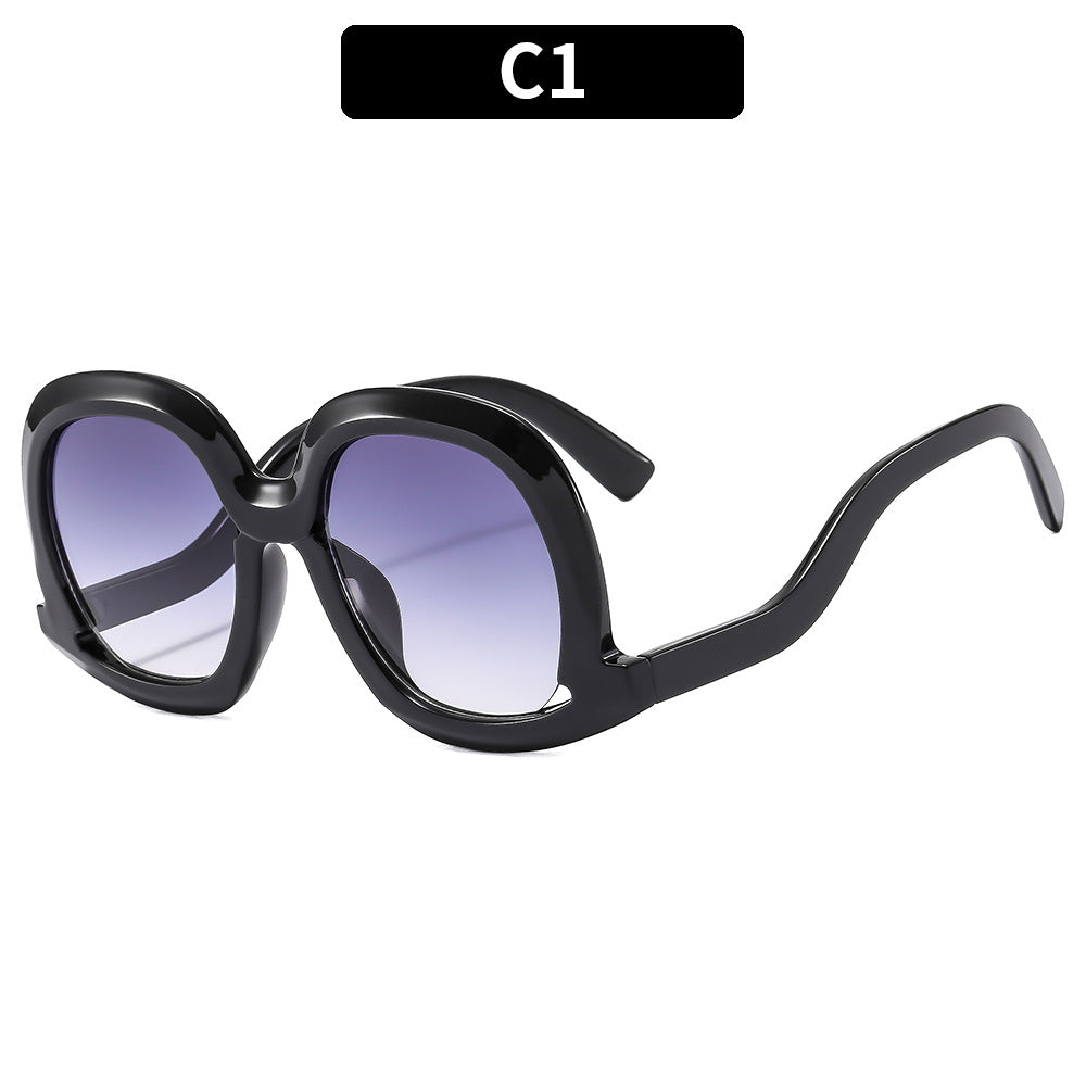 2023 PC Large Frame Irregular Frame Sunglasses