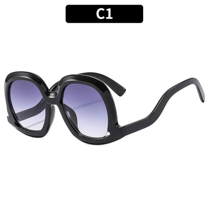 2023 PC Large Frame Irregular Frame Sunglasses